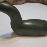 Vintage Inuit Crane Duck Soapstone Carving Figurine