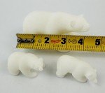 White Marble Polar Bear Inuit Sculpture