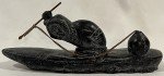Al Wolf Inuit Soapstone Umiak Hunting Figurine