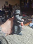 Inuit Soapstone Carving with Faces - Signed VL