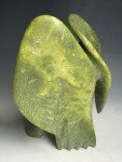 Large Hand-Carved Inuit Eagle Stone Sculpture