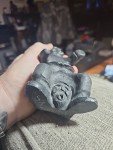 Inuit Soapstone Carving with Faces - Signed VL