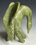 Large Hand-Carved Inuit Eagle Stone Sculpture