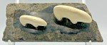 Hand-Carved Inuit Polar Bear Sculpture on Marble