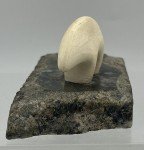 Hand-Carved Inuit Polar Bear Sculpture on Marble
