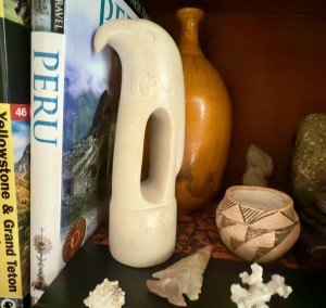 Antique Inuit Hand Carved Stone Club Head