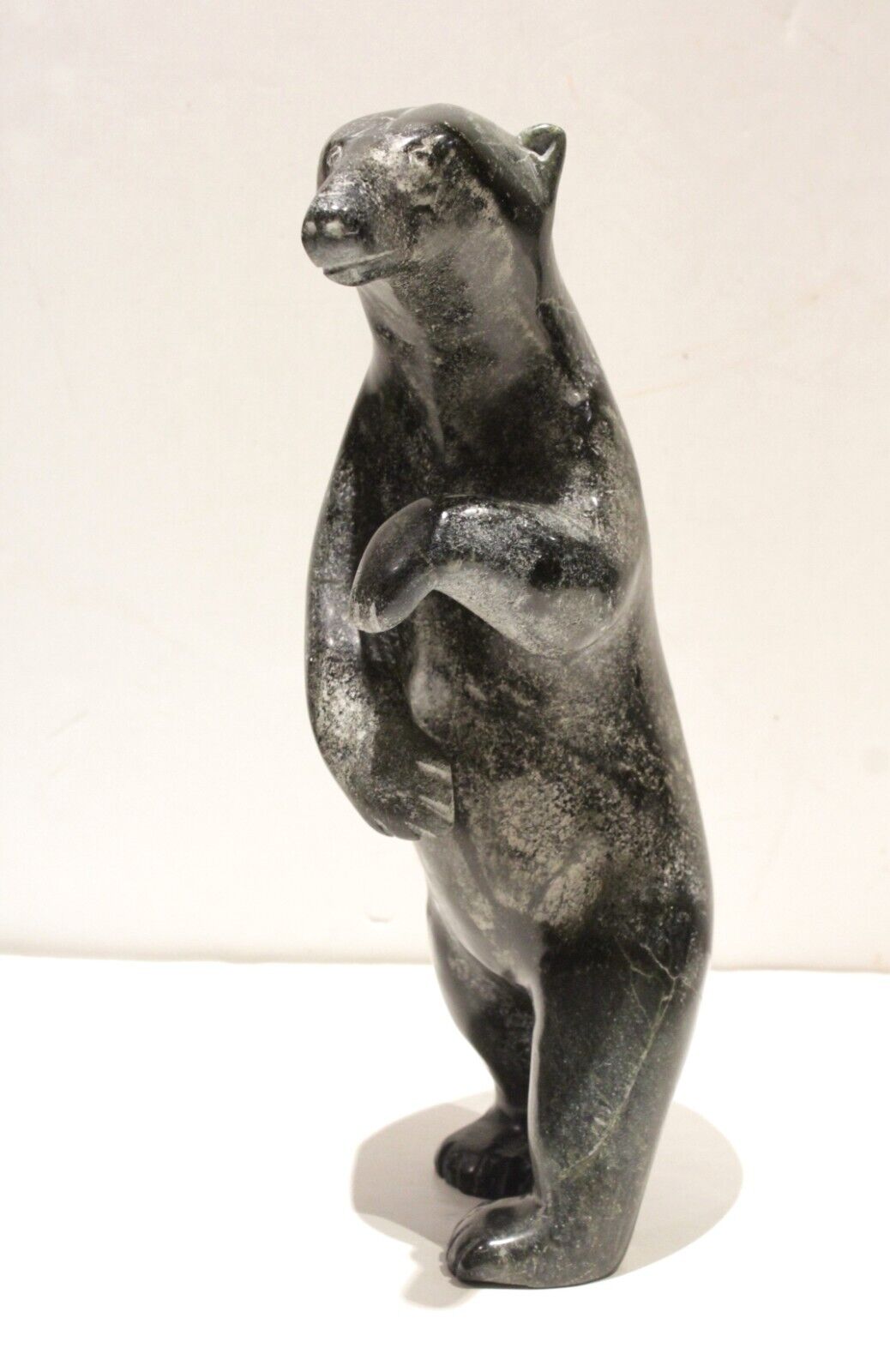 Authentic Canadian Inuit Stone Standing Bear by Henry Evaluardjuk