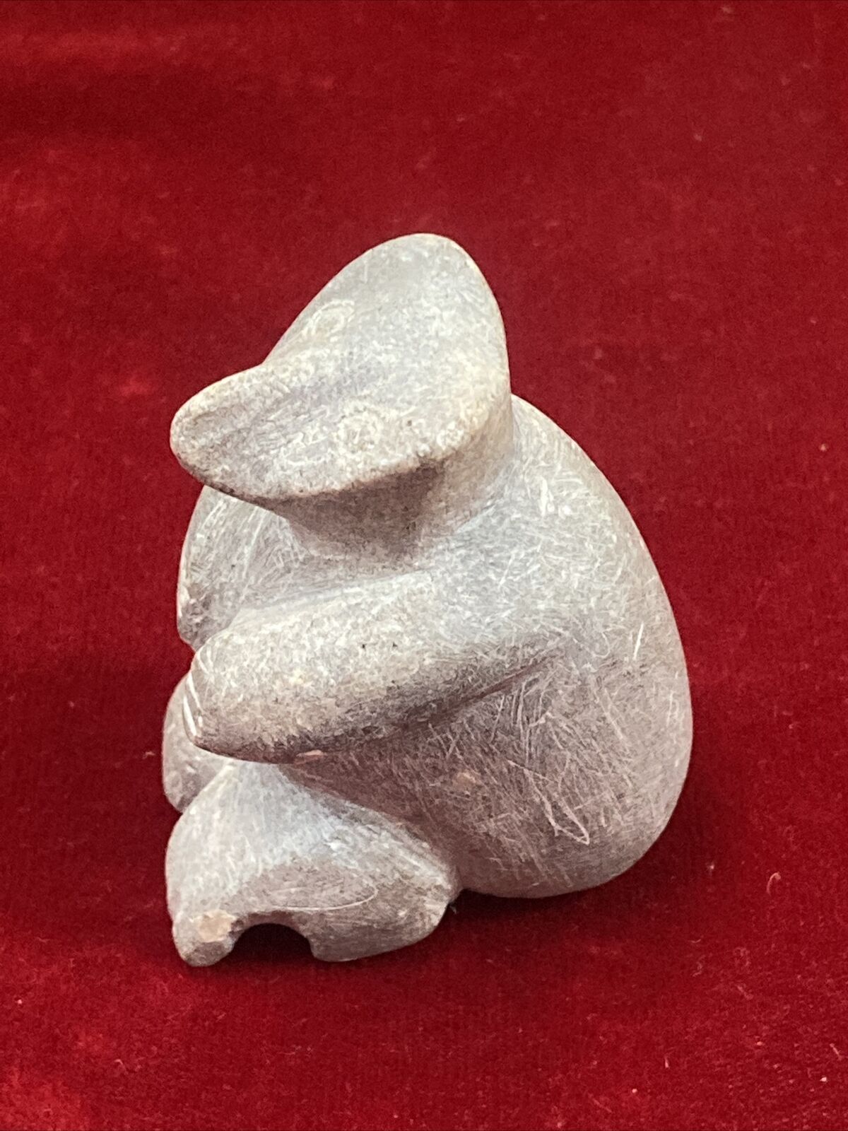 Inuit Handcarved Vintage Bear Stone Carving (V1)