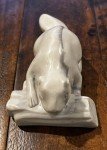Beaver On Log Faux Marble Inuit Carving