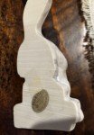 Beaver On Log Faux Marble Inuit Carving