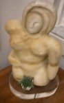 Inuit Woman Alabaster Sculpture with Lucite Base
