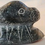 Inuit Soapstone Seal Pup Carving - 5.75