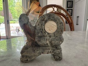 Inuit Soapstone Dancer Carving by Bekoa Look