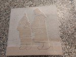 David Bernett Inuit Girls Marble Art Sculpture