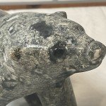 Signed 6" Inuit Stone Polar Bear Carving