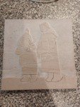 David Bernett Inuit Girls Marble Art Sculpture