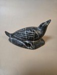 Hand-Carved Inuit Soapstone Seal - Signed & Numbered