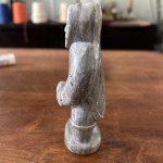 Inuit Ice Fisherman Soapstone Carving Signed "DIMU