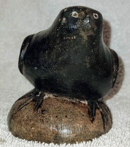 Inuit Carved Stone Bird Sculpture - Vintage