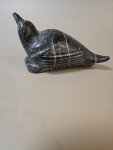 Hand-Carved Inuit Soapstone Seal - Signed & Numbered