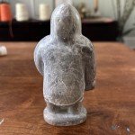 Inuit Ice Fisherman Soapstone Carving Signed "DIMU