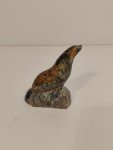 Signed Hand-Carved Inuit Stone Seal Sculpture