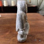 Inuit Ice Fisherman Soapstone Carving Signed "DIMU