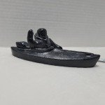 Inuit Soapstone Hunting Kayak Sculpture from Vancouver