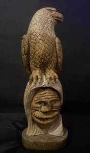 Authentic Bald Eagle Inuit Soapstone Carving by Travis Thomas