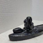 Inuit Soapstone Hunting Kayak Sculpture from Vancouver