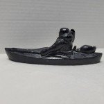 Inuit Soapstone Hunting Kayak Sculpture from Vancouver