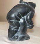 Antique Inuit Soapstone Seal Carving Sculpture