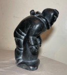 Antique Inuit Soapstone Seal Carving Sculpture