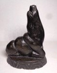 Hand-Carved Soapstone Seal and Wolf Figures