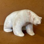Signed Inuit Stone Bear Sculpture by C. Olivier