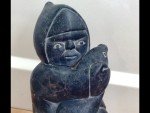 1973 Inuit Stone Seal Hunter Sculpture - Nayoumealook
