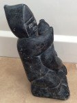 1973 Inuit Stone Seal Hunter Sculpture - Nayoumealook