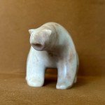Signed Inuit Stone Bear Sculpture by C. Olivier