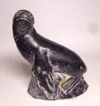 Hand-Carved Soapstone Seal and Wolf Figures