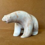 Signed Inuit Stone Bear Sculpture by C. Olivier