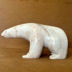 Signed Inuit Stone Bear Sculpture by C. Olivier