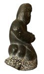 Signed Vintage Inuit Soapstone Fishing Carving 1976