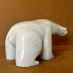 Signed Inuit Stone Bear Sculpture by C. Olivier