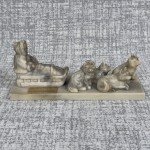 Glenys Peach Inuit Dog Sled Team Carving
