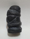 Hand-Carved Black Stone Inuit Child Figurine