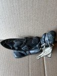 Soapstone Inuit Art Carving of Fishing Aardvark