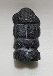 Hand-Carved Black Stone Inuit Child Figurine