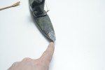 Artist-Signed Inuit Stone Fishing Canoe Carving