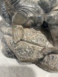 Inuit Soapstone Walrus and Pup Sculpture