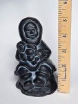 Inuit Soapstone Carving: Mother and Baby Figure